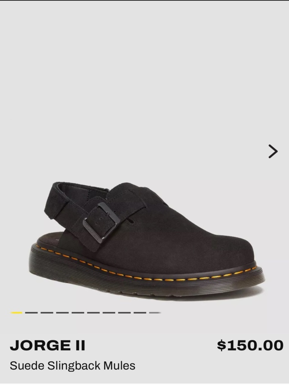 Dr. Martens | Jorge II Suede Slingback Mules | Black